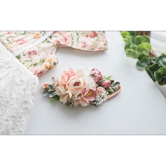 Eleina May & Co. Pink Floral Headband - Picture 1 of 3